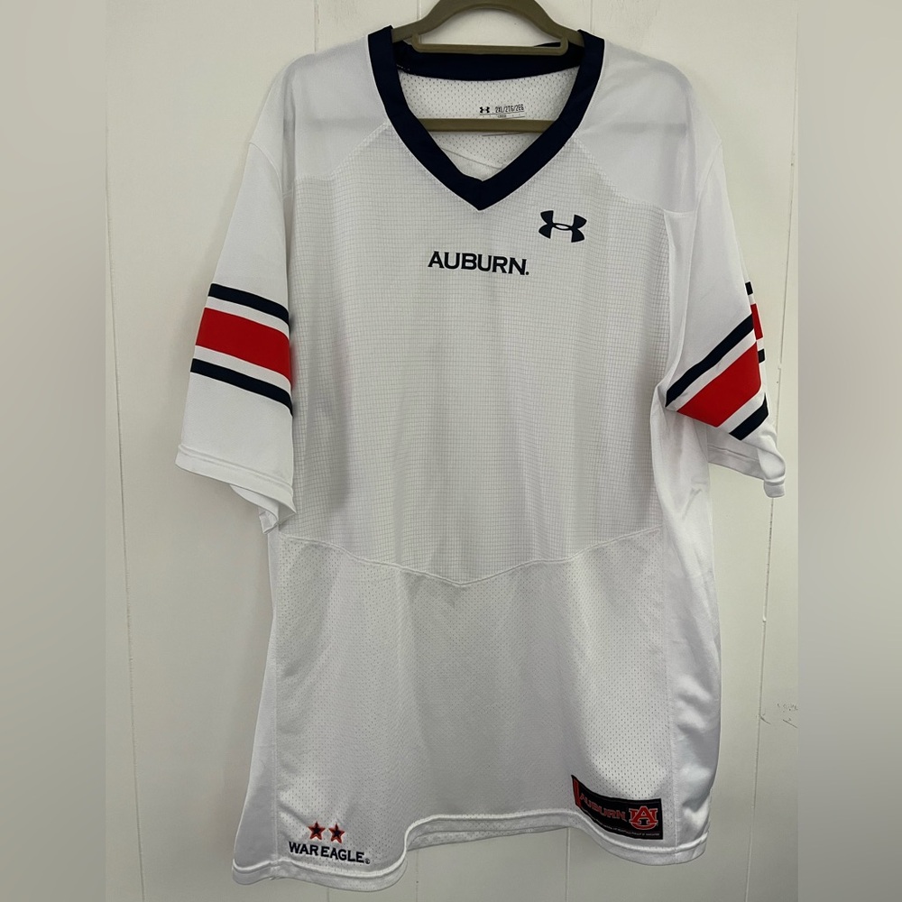 Under Armour Auburn Tigers White Football Jersey Loose Size 2XL